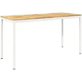 Syfax Gartenbar-Tisch NAARDEN Weiß gewaschen 196 x 80,5 x 105 cm