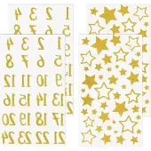 OEM Glitzernde Ziffern-Sticker-Set für Adventskalender (24 Stück)