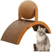 Merkloos Interaktive Kratzsäule mit Spielball für Katzen