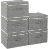 Merkloos Solidchoice – 5 zusammenklappbare Aufbewahrungsboxen mit Deckel