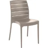 GRAND SOLEIL Stapelbarer Stuhl für Garten- und Restaurant Carmen - Beige Jute