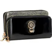 Monnari Damen Geldbörse PUR0091 Schwarz Gold