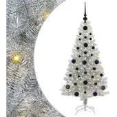 vidaXL Weihnachtsbaum Silber 120 cm PET