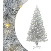 vidaXL Weihnachtsbaum Silber 150 cm PET