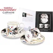CARMANI Set aus 2 Espressotassen - Wassily Kandinsky. Transversale Linie /1923 ()