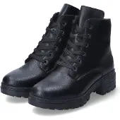 Rieker Damenschuhe Stiefeletten Schnürer Schnürstiefel Schwarz Freizeit