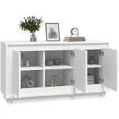 vidaXL Sideboard Weiß 102x35x55 cm Holzwerkstoff