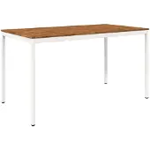 Syfax Gartenbar-Tisch Natur und Weiß 196 x 100,5 x 105 cm