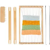 Bigjigs Holzwebstuhl-Set, 10-tlg.