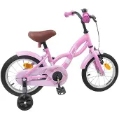 vidaXL Kinderfahrrad 14 Zoll für 3-5 Jahre alt Hellrosa