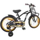 vidaXL Kinderfahrrad 16 Zoll für 4-6 Jahre alt Schwarz