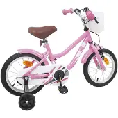vidaXL Kinderfahrrad 14 Zoll für 3-5 Jahre alt Hellrosa
