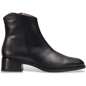Wonders für Damen. D-1801 Bonjour Lederstiefeletten schwarz (38), 3 bis 5 cm, Reißverschluss, Lässig