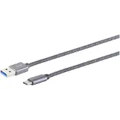 S-Conn S/CONN maximale Konnektivität USB A-C Kabel--USB-A Adapterkabel, USB-C, 3.2 Gen 2, Pro, 1m (13-38020)