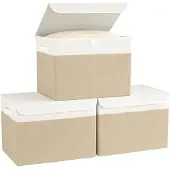Merkloos Set aus 3 Faltbaren Aufbewahrungsboxen mit Deckel