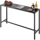 Merkloos Gartenbar Tisch 140 x 38 cm, Wasserdicht und Stabil