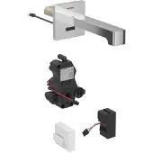 Geberit Brenta Waschtischarmatur, Ausladung 220mm, ohne Mischer, Netzbetrieb, für UP-Funktionsbox, 116.291.21.1, Farbe: hochglanz-verchromt