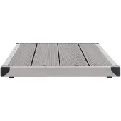 vidaXL Gartendusche mit Grauer Bodenplatte 220 cm Aluminium