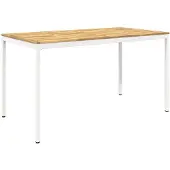 Syfax Gartenbar-Tisch Weiß 196 x 100,5 x 105 cm Massivholz Akazie