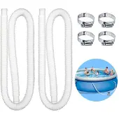 Merkloos Solidchoice – Robuste 32-mm-Schwimmbadschläuche mit Befestigungsklemmen für Schwimmbäder