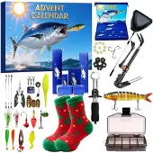 Merkloos Solidchoice – Adventskalender für Angelausrüstung mit 24 Accessoires