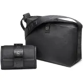 Leica Crossbody Tasche SOFORT / medium, recyceltes Fabrick schwarz