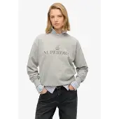Superdry Sweatshirt "BRITISH DESIGN RELAXED CREW", mit Baumwolle, Relaxed Fit, Rundhalsausschnitt, hüftlange Schnittform