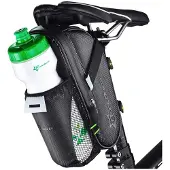 RockBros Wasserdichte Fahrrad-Satteltasche für Werkzeug mit Flaschenfach, schwarz