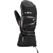 LEKI - Wasserdichte Skifahnenhandschuhe aus PrimaLoft - Detect XT 3D Mitt Black für Damen aus Softshell - Größe 8 - schwarz