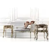 AEA Beistelltisch Tisch Couchtisch Wohnzimmertisch Holz Royal Beistell Barock Tische