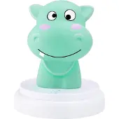 Alecto Silly Hippo LED-Nachtlicht Nilpferd Touch 30 min Timer für Kinder Blau