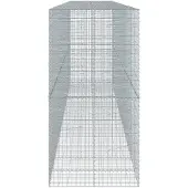 vidaXL Gabione mit Deckel 650x100x200 cm Verzinktes Eisen
