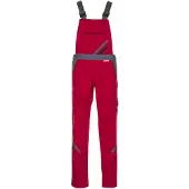 Planam Latzhose Highline Damen, Gr. 40 rot/schiefer/schwarz