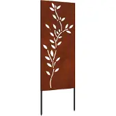 Syfax Garten Sichtschutz-Leinwand Rostig 50 x 140 cm Wetterfeststahl