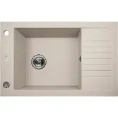 Laveo BADLAND Spülbecken Granitspüle Einzelbecken Pionier 50x78 Beige | Siphon im SET!