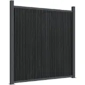 vidaXL Zaunelement Grau 1218x186 cm WPC