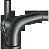 Keuco Bidet-Einhebelmischer Edition 400 Ausl. 127mm, m Abl.garn, SW-chrom geb.