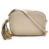 Merkloos Solidchoice – Elegante Damen-Umhängetasche aus echtem italienischen Leder