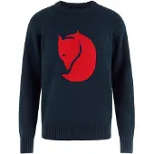 Fjällräven - Logo Knit Sweater - Wollpullover Gr S blau