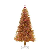 vidaXL Weihnachtsbaum Gold 120 cm PET