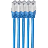 Shiverpeaks BS75711-HB-SET5, 1 m, Cat6, S/FTP (S-STP), RJ-45, RJ-45, Blau