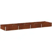 Syfax Hochbeet im Garten Wetterfeststahl 320 x 80 x 24 cm