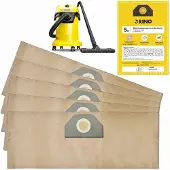 Rino & Pelle Rino WPRD3 Papier Staubsaugerbeutel für Kärcher WD3 (5 Stk.)