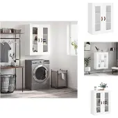 vidaXL Wandschrank Weiß 69,5x34x90 cm