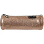 Exacompta Rundes Etui Glitter aus PolyurethanKunstleder mit Glitzer 22,5x8cm