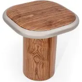 AEA Hellbrauner Wohnzimmer Beistelltisch Designer Holzgestell Couchtisch
