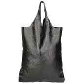 Gave Lux Argenta Style Schultertasche Damen Laminiertes Leder Lamé Italy Iron UNICA 38x44x3 cm