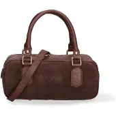 Gave Lux Handtasche Wildleder Seraphina Elite Italy Testa di Moro UNICA 27x12x10 cm