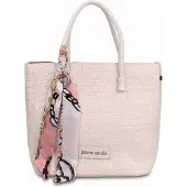 Pierre Cardin Aveline Lux Handtasche aus Vegan Leather Dunkelbeige von Bianco UNICA 24x20x9.5 cm 24021long23 Bianco