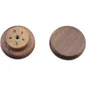 OEM Houten Keukenkast Knop, 40x20mm, Ronde, Houten, Handgrepen, Enkele Gat, Bruin
